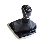 Pomos Palanca Cambio Para Ford Para Focus 2 MK2 FL Para C-MAX 2006-2011 MK3 MK4 Para Galaxy Manual 5/6 Velocidades Pomo Cambio Palanca Cambios Funda Cuero(Blakc-5Speed-Big)