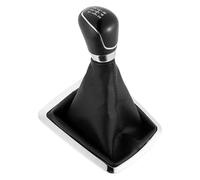 Pomos Palanca Cambios Coche Para Focus 2 MK2 FL CMAX 2006-2011 Estilo Coche Galaxy Con Cubierta Cuero A Prueba Polvo 5/6 Velocidades Perilla De Cambio Marchas Manual(Black 5 Speed)