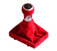 Pomos Palanca Cambios Para A3 Para S3 Para 8V Para S-line Sportback Perilla Cambio Marchas Manual 5 Velocidades 6 Velocidades Con Pomo Cuero Estilo De Coche Palanca Velocidad Coche(5 Speed-Red)