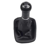 Pomos Palanca Coche Para VW Para Golf 2 3 4 Para Cabrio Para Polo 6N Para Passat 35i Cuero Transmisión Manual De 5 Velocidades MT Pomo Cambio Marchas Manija Fuelle(5 Speed-Black)