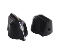 Pomos para guitarra, 12 unidades, cabeza de pollo de baquelita, efector, para guitarra eléctrica, potenciómetro, gabinete, 23 x 14 mm, agujero interior de 6,4 mm (negro)
