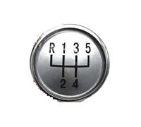 Pomos para Palanca para VW para Golf 4 para Jetta MK3 MK4 para GTI MK4 para Bora Pomo De Cambio De Marchas Emblema Tapa De La Cubierta Palanca De Velocidad De Coche(Silver 5 Speed)