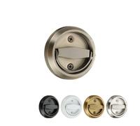 Pomos Redondos Cerradura de manija de puerta oculta de acero inoxidable, manija de anillo redondo empotrada invisible, perilla de muebles, tiradores de armario, cajón de gabinete, herrajes for el hoga