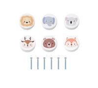Pomos redondos de madera con bonitas formas de animales, tiradores decorativos de madera para cajones de muebles