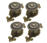 Pomos redondos de un solo agujero para cajones y cajas de zapatos, manijas de aleación de zinc con tornillos compatibles con puertas de 2 cm de grosor (4 bronces)