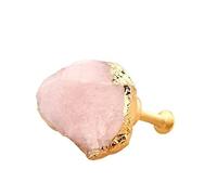 Pomos Redondos Manija de cristal, perillas de gabinete, 1 pieza de polvo de amatista natural, cristal de fluorita, mango de cajón de cobre puro dorado (color: amatista) (color: amatista) (color: rosa)