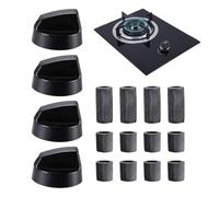 Pomos universales para estufa de cocina, 4 pomos de control de quemadores, cocinas y estufas de , perillas de ajuste de termostato, de repuesto para hornos, superficies duraderas y