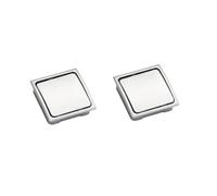 Pomos Y Tiradores Cocina 2 Uds Manija Tatami Puerta De Gabinete Oculta Invisible Manija Empotrada Para Cajón De Armario, Cromo 6024-Agujero Único