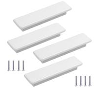 Pomos Y Tiradores Cocina 4 Piezas Tirador De Armario Para Habitación De Niños Color De La Puerta Del Armario Tirador De Madera Maciza Tirador Del Cajón Distancia Del Agujero 96mm Blanco