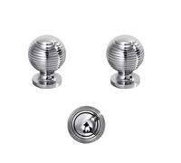 Pomos Y Tiradores Tirador De Plata 2Piezas Tirador De Armario Cromado Tirador De Puerta De Armario De Plata Brillante Pomo De Puerta De Armario De Cobre No.3 Diámetro 28mm