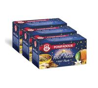 Pompadour, Infusión 1001 Noche, 60 filtros (3 paquetes de 20 filtros), con canela, jengibre y cardamomo, ideal para las frías noches de invierno, sin lactosa, gluten ni alérgenos, vegano