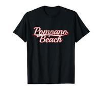 Pompano Beach Florida Gold Coast Vintage Varsity Distressed Camiseta
