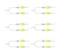 Pompano Rig - 6 anzuelos dobles para agua salada, equipo para agua salada, lanzamiento, jigging y arrastre, ideal para viajes, excursiones y con amigos y familia