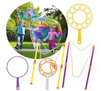 Pompas de jabon niños,Gigantes de Burbujas de jabon niños, 6 Piezas Kit de Varita de Burbujas,Maquina de Burbujas,Burbujas de Jabón Kit para Actividades al Aire Libre en Verano,Burbuja Juguetes