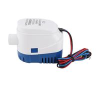 Pompe à Eau de Cale Automatique 1100 GPH 12V avec Interrupteur à Flotteur, Kit de Plomberie de Cale Submersible avec Sortie 1-1/8" Pour Bateaux de Pêche, Croiseurs, Runabouts