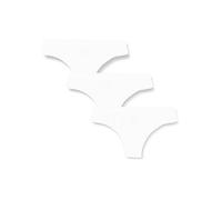 POMPEA 3 Bragas brasileñas Suaves de Microfibra para Mujer, Color Blanco., Large-X-Large