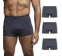 POMPEA 3 Calzoncillos Tipo bóxer para Hombre, de Suave Microfibra, sin Costuras elásticas, Basic Gris, L/XL