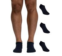 Pompea 3 pares de calcetines para hombre de algodón, calcetines cortos en el tobillo con puntera y talón reforzados