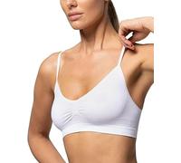 POMPEA 5 braseros de microfibra hombro estrecho seamless art. 89631552 (l/xl, blanco), Color blanco., L-XL