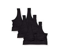 POMPEA Bra Wellness Sujetador, Opaco, Negro, L/XL (Pack de 3) para Mujer