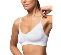 POMPEA Brassiere Seamless Sujetador, Color Blanco, L/XL para Mujer