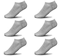 POMPEA Calcetines de algodón elástico (6 unidades) (35-38, gris), gris