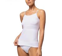 POMPEA Canotta Seamless Camiseta sin Mangas, Blanco, L/XL para Mujer