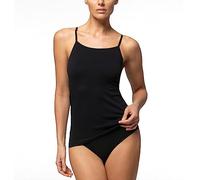 POMPEA Canotta Seamless Camiseta sin Mangas, Negro, S-M para Mujer