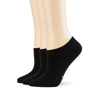 POMPEA Algodón Calcetines de Tobillo, Negro Black Black 0071, 39-42 (Pack de 3) para Mujer