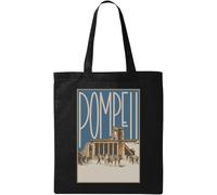 Pompeya Italia - Póster de viaje de la ciudad romana antigua de algodón ecológico natural, color negro, Black, Talla única