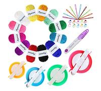 Pompom Maker, 4 Tamaños Pom Pom Makers para Fluff Ball Weaver Needle Craft DIY Wool Knitting Tool Set Decoration(37a)
