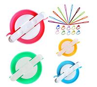 pompom maker kit, kit de telar de pompones de pompones Fluff Ball Weaver Needle Craft Kit de herramientas de artesanía de ganchillo de punto DIY (24)