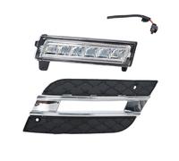 POMPOMPUR Luz Antiniebla LED DRL Parachoques Delantero Coche Para ML350 W164 ML300 ML320 2010-2011 Luz De Circulación Diurna A1649060251 1648801924(DRL and Grill-Left)