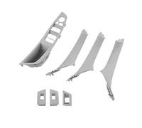 POMPOMPUR Panel De Reposabrazos Puertas Interiores Coche Para Serie 5 F10 F18, Manijas Interiores Puerta 51417225892 51427234428 51417225875 7 Unidades(Gray)