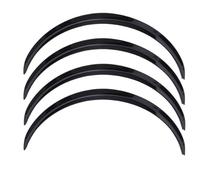 POMPOMPUR para F&ORD para Focus para Edge para Fusion para Mustang Rueda De Coche Arco De Ceja Moldura Labios Tira Guardabarros Protector Cejas Rueda(4Pcs-Glossy Black)
