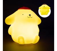 Pompompurin Luz Nocturna, Control Táctil, Decoración Habitación | Lámpara de mesa recargable USB-C, 3 niveles de brillo, luz nocturna infantil, 16 cm, By Blue Sky Studios