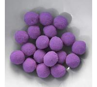 PomPon bolas - 12 mm 40 uds - Bolas lilas - Set para hacer manualidades con niños pom pom decoración grande bolas de coloridas pom puschel de algodón fieltro lanas de algodón bricolaje creativo