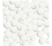 Pompones 200 Piezas DIY Pompones Decorativos de 0, 6 Pulgadas Bola de Nieve de Felpa de Poliéster Blancos Sólidos para Manualidades Decoración de Fiestas, para Manualidades, Blanco