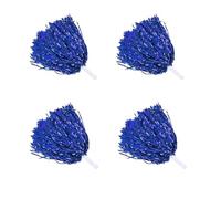 Pompones de animadora azul, 4 pompones de animadora, animadora profesional, para el deporte, para fiestas de baile, deportes, competición, mente