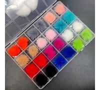 Pompones de felpa 3D para decoración artística suave, bola de pelo, imán desmontable, joyería de moda, accesorios de manicura