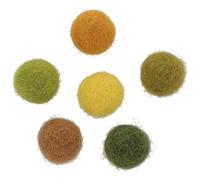Pompones de lana de fieltro - Verde/Amarillo - 1,5 cm - 30 piezas