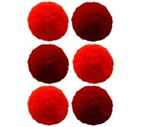 Pompones - Rojo - 4 cm - 6 piezas