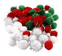 Pompons D: 15+20 Mm 48 Sort. Gr?n Wei? Rot (Importación USA) NUEVO