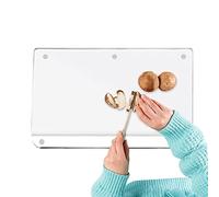 Pomrone Cortar acrílicas para mostrador Cocina | Tabla Cortar Antideslizante - Bloque Carnicero Transparente para charcutería y picado con Labio para Protector