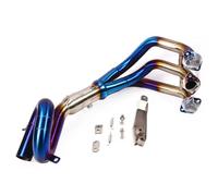 POMUHYE Escape Moto Compatible con MT-09 para FZ-09 2015 2016 2017 2018 2019 2020 Codo De Tubo De Enlace Delantero Deslizante para Escape De Motocicleta