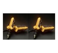 POMUHYE Intermitentes Motocicleta Compatible con CB125R para Hornet para CB400X Luces De Señal De Giro De Motocicleta De 12 V Luz Intermitente Lámpara Indicadora Luz De Flujo De Agua