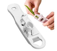 Pomurom 2 Herramienta judías Verdes | Rebanadora Frijoles Multifuncional,Equipo Cocina Blanco, removedor Grado alimenticio, pelador, rallador para judías Verdes