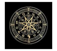 Pomurom altarto, mantel terciopelo con cartas del tarot, mantel altar, árbol la vida/sol/luna/estrella/estampado floral, tela altarto cuadrada, accesorio brujería, meditación