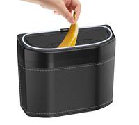 Pomurom Cubo De Basura Para Coche | Organizador De Residuos Con Luz Táctil,Contenedor Antiolores Para Pick Ups SUV Camiones Autocaravanas Taxis Viajes