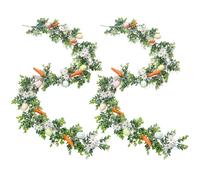 Pomurom Guirnalda De Pascua En Colores Pasteles - 2 Piezas Guirnalda Decorativa de Huevos de Pascua de Primavera,Decoraciones Artificiales de 175 Centímetros | para Hogar Interior Pared Repisa